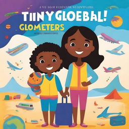 Create a vibrant and engaging book cover for 'Tiny Globetrotters: A Complete Guide to Travelling with Infants and Toddlers'