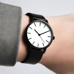 Design a modern, sleek watch with a minimalist aesthetic