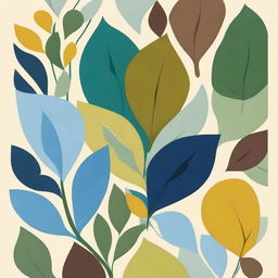 Create AI art inspired by Osborne and Little's Lamorran collection for Spring 2022, focusing on bold and abstract greenery patterns with organic forms like leaves and vines