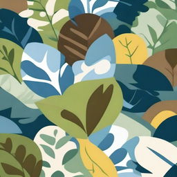 Create AI art inspired by Osborne and Little's Lamorran collection for Spring 2022, focusing on bold and abstract greenery patterns with organic forms like leaves and vines