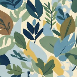 Create AI art inspired by Osborne and Little's Lamorran collection for Spring 2022, focusing on bold and abstract greenery patterns with organic forms like leaves and vines