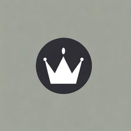 Create a logo featuring a white crown placed above a circle