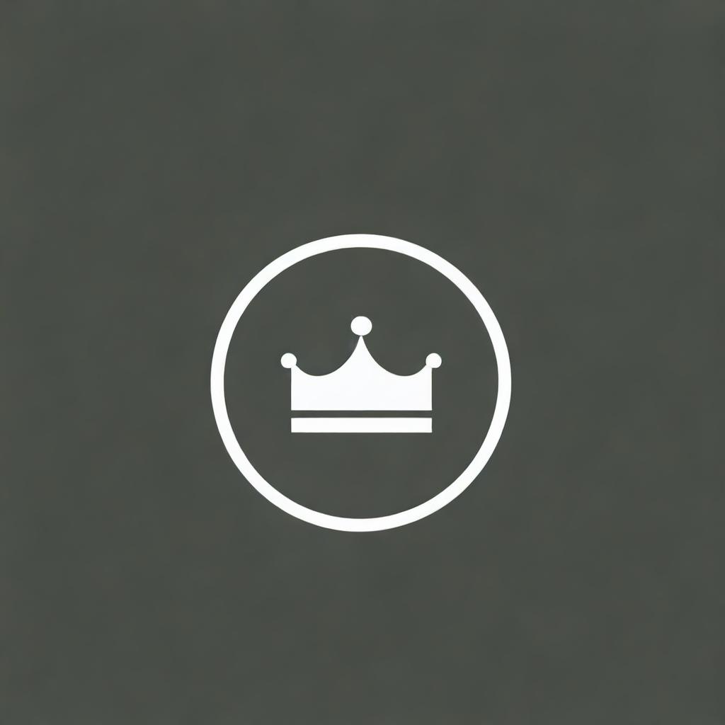 Create a logo featuring a white crown placed above a circle