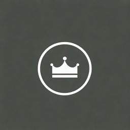 Create a logo featuring a white crown placed above a circle