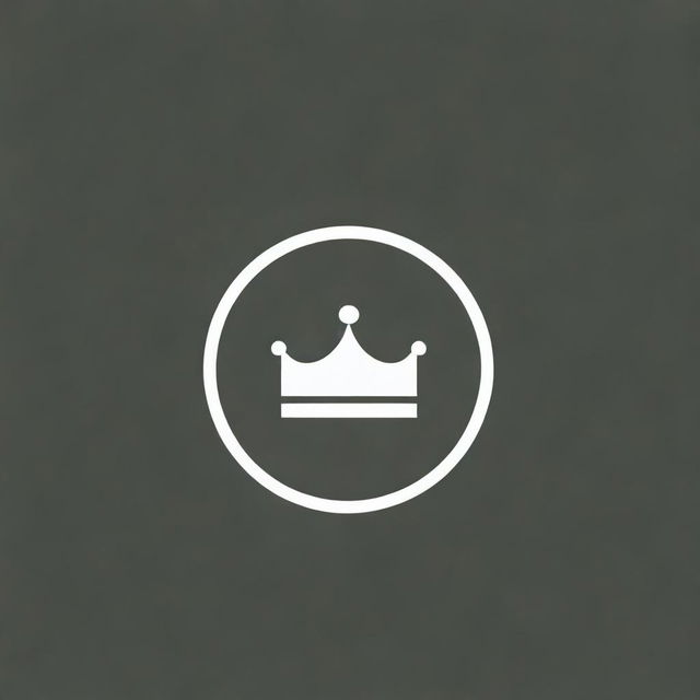 Create a logo featuring a white crown placed above a circle