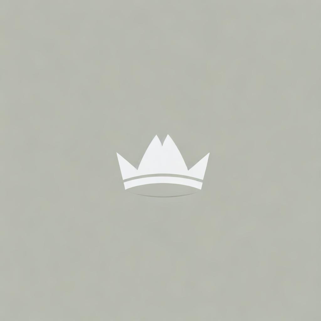 Design a logo featuring a white crown positioned above a circle