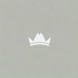 Design a logo featuring a white crown positioned above a circle