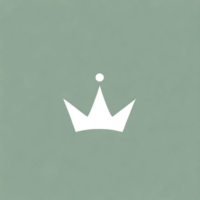 Design a logo featuring a white crown positioned above a circle