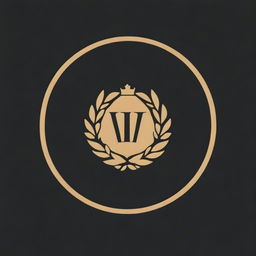 Design a circular logo for the trademark 'Vincere' that embodies the phrase 'Veni Vidi Vici' from Gaius Julius Caesar and includes elements of a caliphate