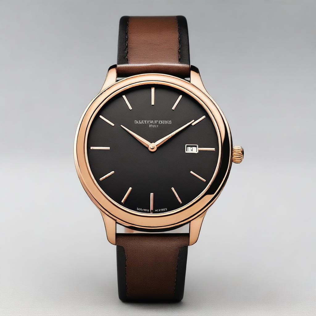 Create a detailed and elegant watch design, showcasing a sleek and modern aesthetic