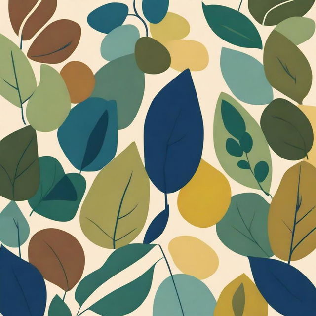 Create AI art inspired by Osborne and Little's Lamorran collection for Spring 2022, focusing on bold and abstract greenery patterns with organic forms like leaves and vines