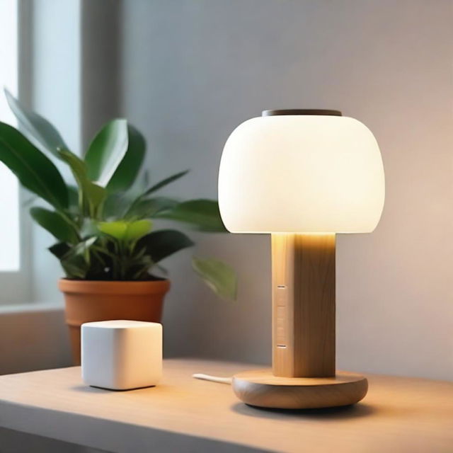 Design an indoor lamp specifically for elderly people with Alzheimer's disease