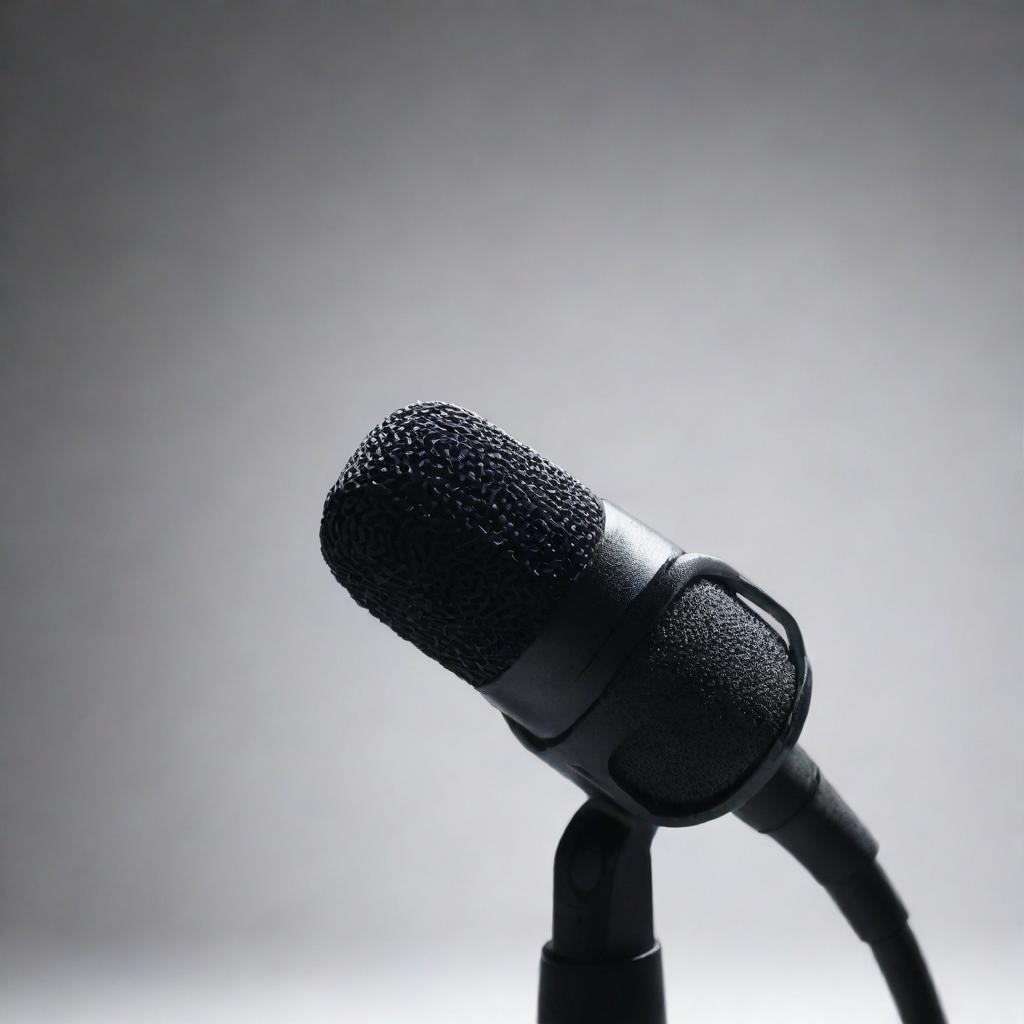 Realistic high-definition image of a microphone