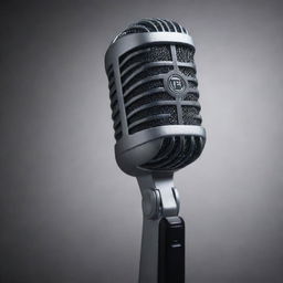 Realistic high-definition image of a microphone