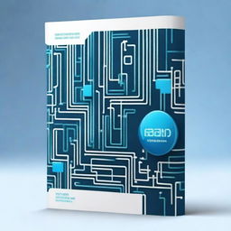 Create an A4 book cover that focuses on the themes of the internet, network, and computer technology