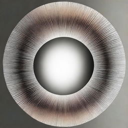 Create an image depicting a circular reflection of light