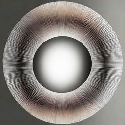 Create an image depicting a circular reflection of light