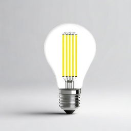 Create a top view design of an LED bulb