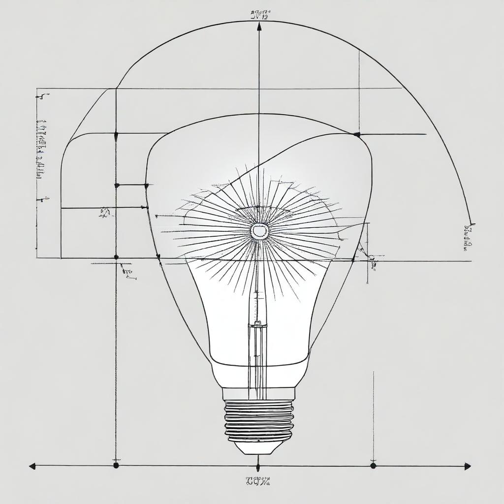 Draw the vertical polar curve of a conventional LED bulb