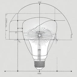 Draw the vertical polar curve of a conventional LED bulb