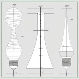 Draw the vertical polar curve of a conventional LED bulb