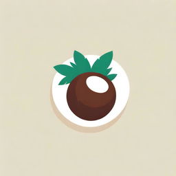 Design a sleek and modern business logo with a vibrant coconut image incorporated, showcasing trade and global connections, for a company named 'Coconut Trading'.