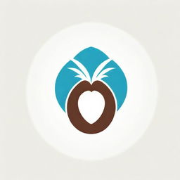 Design a sleek and modern business logo with a vibrant coconut image incorporated, showcasing trade and global connections, for a company named 'Coconut Trading'.