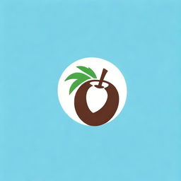 Design a sleek and modern business logo with a vibrant coconut image incorporated, showcasing trade and global connections, for a company named 'Coconut Trading'.