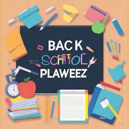 Create a vibrant and engaging cover page for a 'Back to School Activities Plan' tailored for senior school students