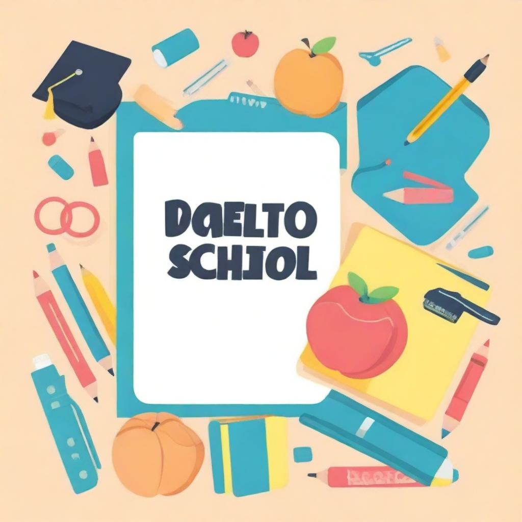 Create a cover page for a back-to-school activities plan for senior school students