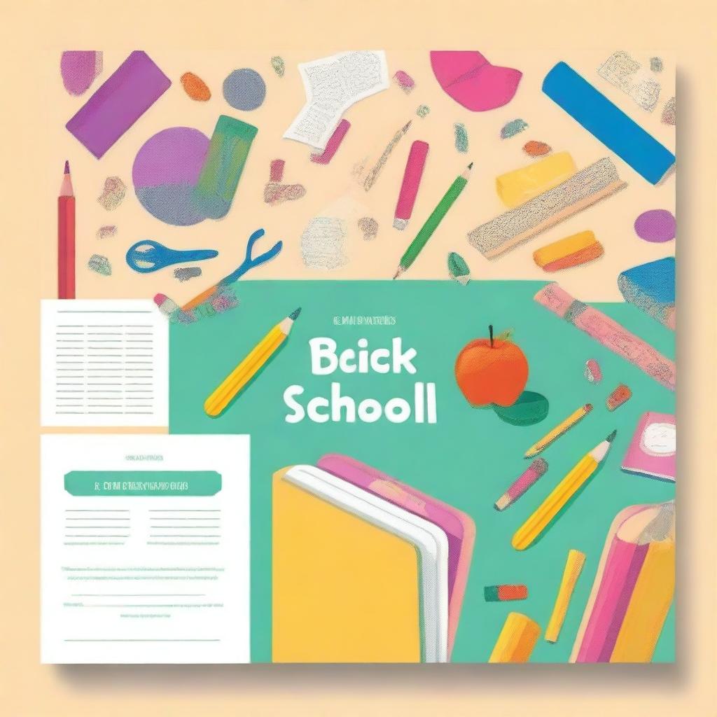 Create a cover page for a back-to-school activities plan for senior school students