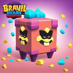 Create an image of a Brawl Stars Omega Box toy