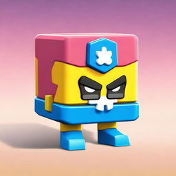 Create an image of a Brawl Stars Omega Box toy