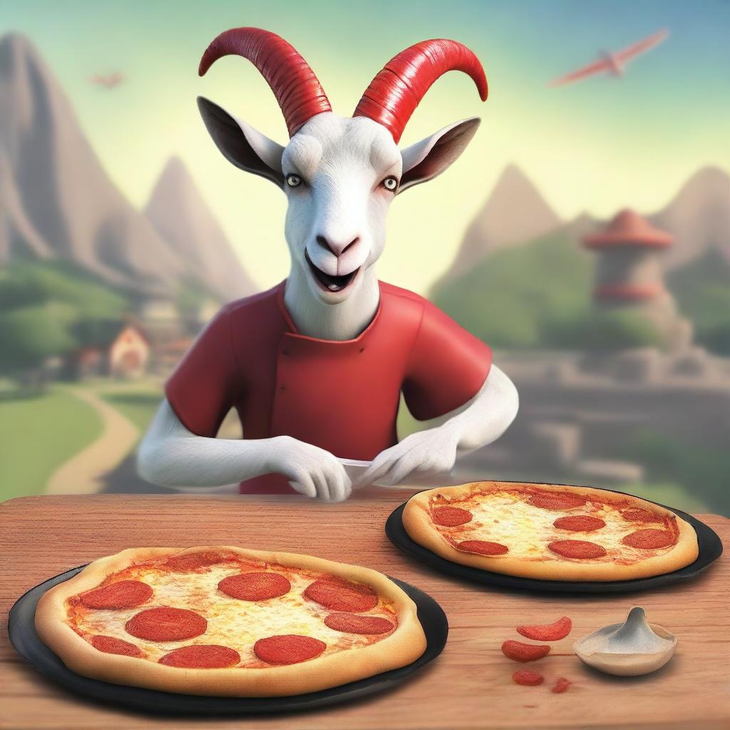 Create an achievement for the game Goat Simulator 4 named 'Let Me Cook'