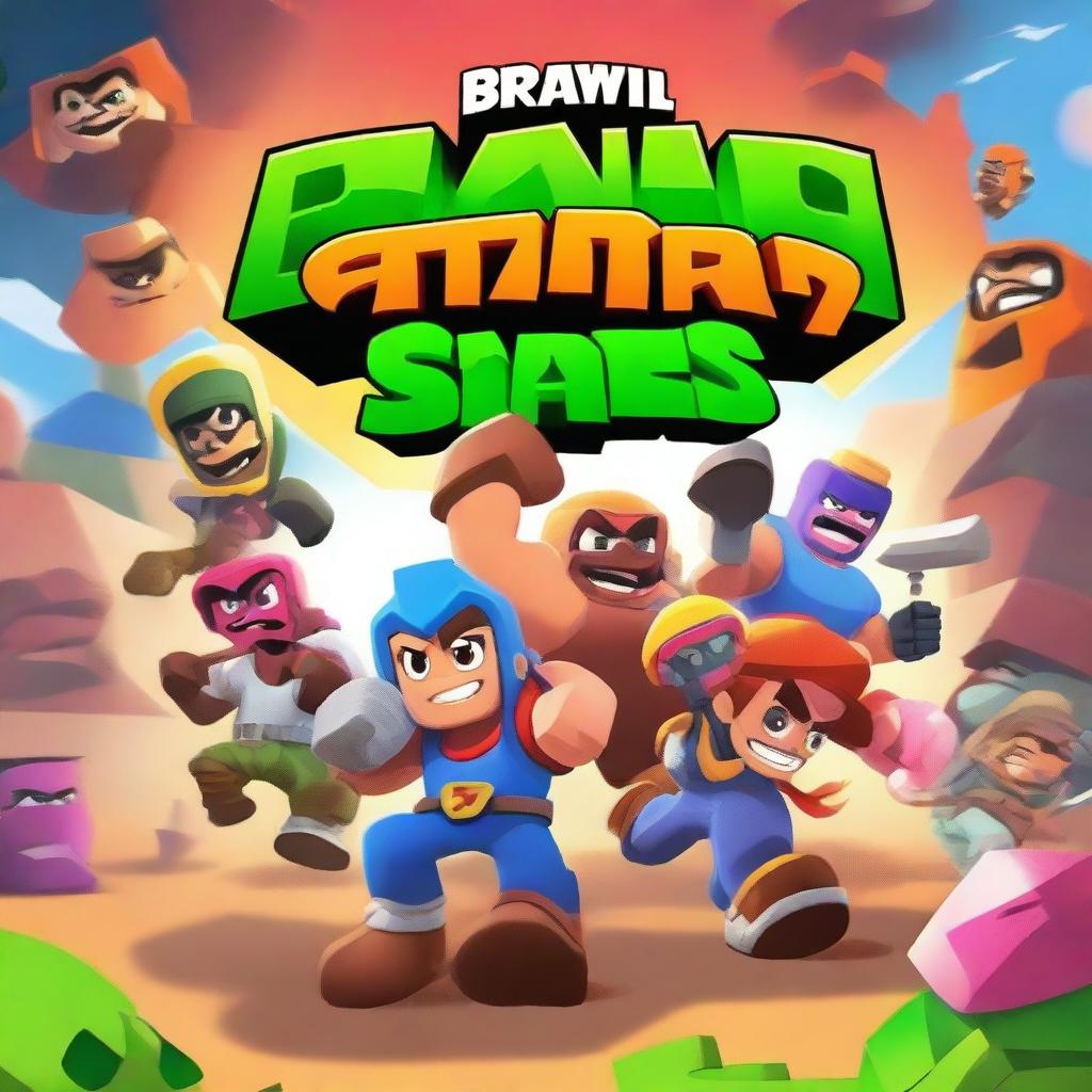 Create an image of an Xbox game cover titled 'Brawl Stars'