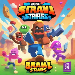 Create an image of an Xbox game cover titled 'Brawl Stars'