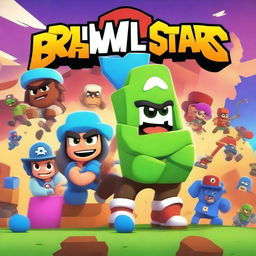 Create an image of an Xbox game cover titled 'Brawl Stars'