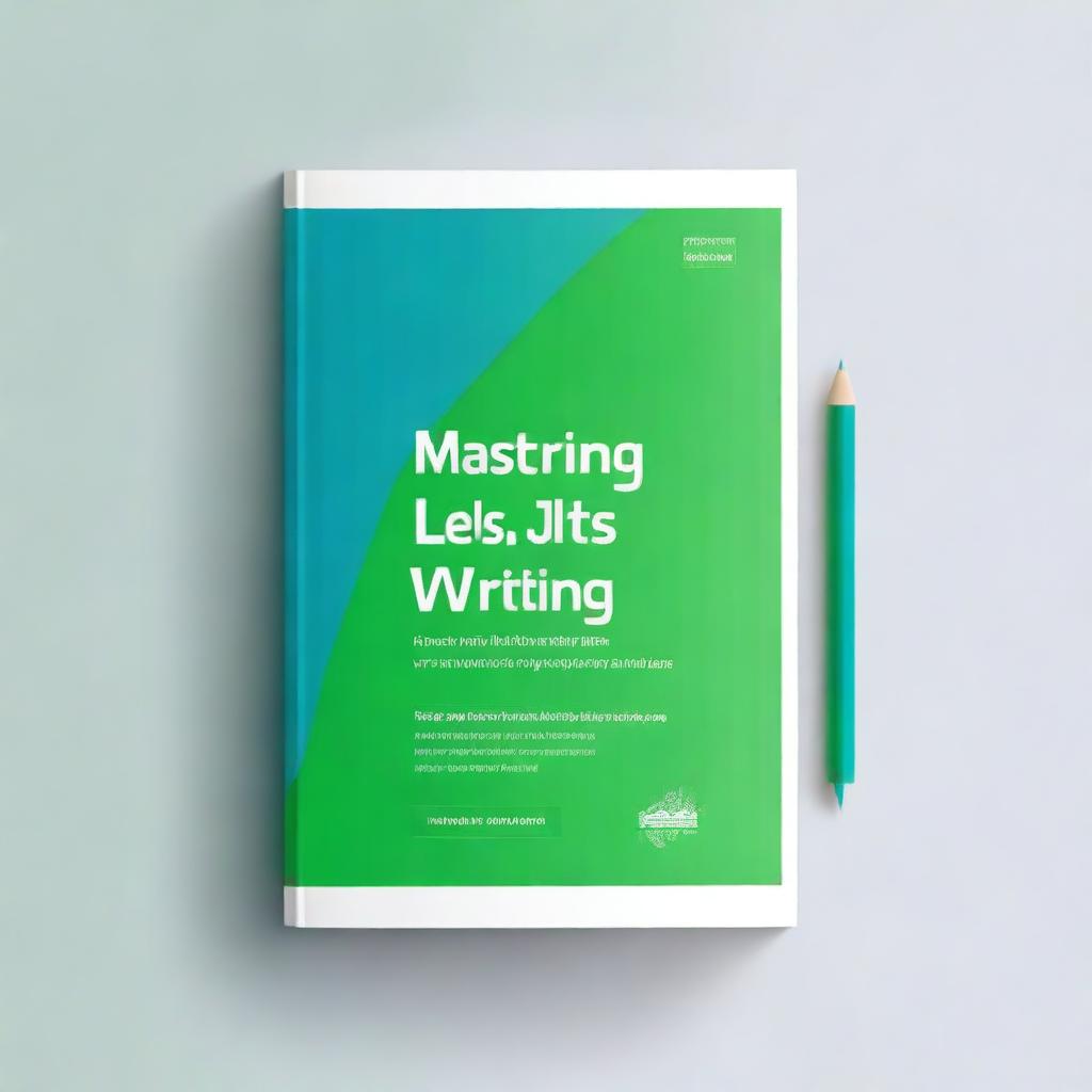 Create a book cover for a title called 'Mastering IELTS Writing Task 1'