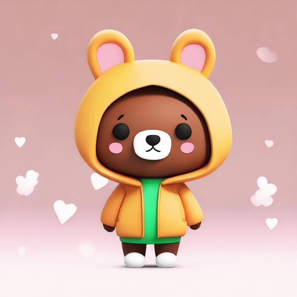 Create an adorable LINE Friends character named Meko