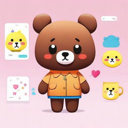 Create an adorable LINE Friends character named Meko