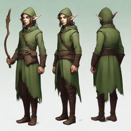 A forest elf rogue wanderer, 440 years old, with a chaotic good alignment