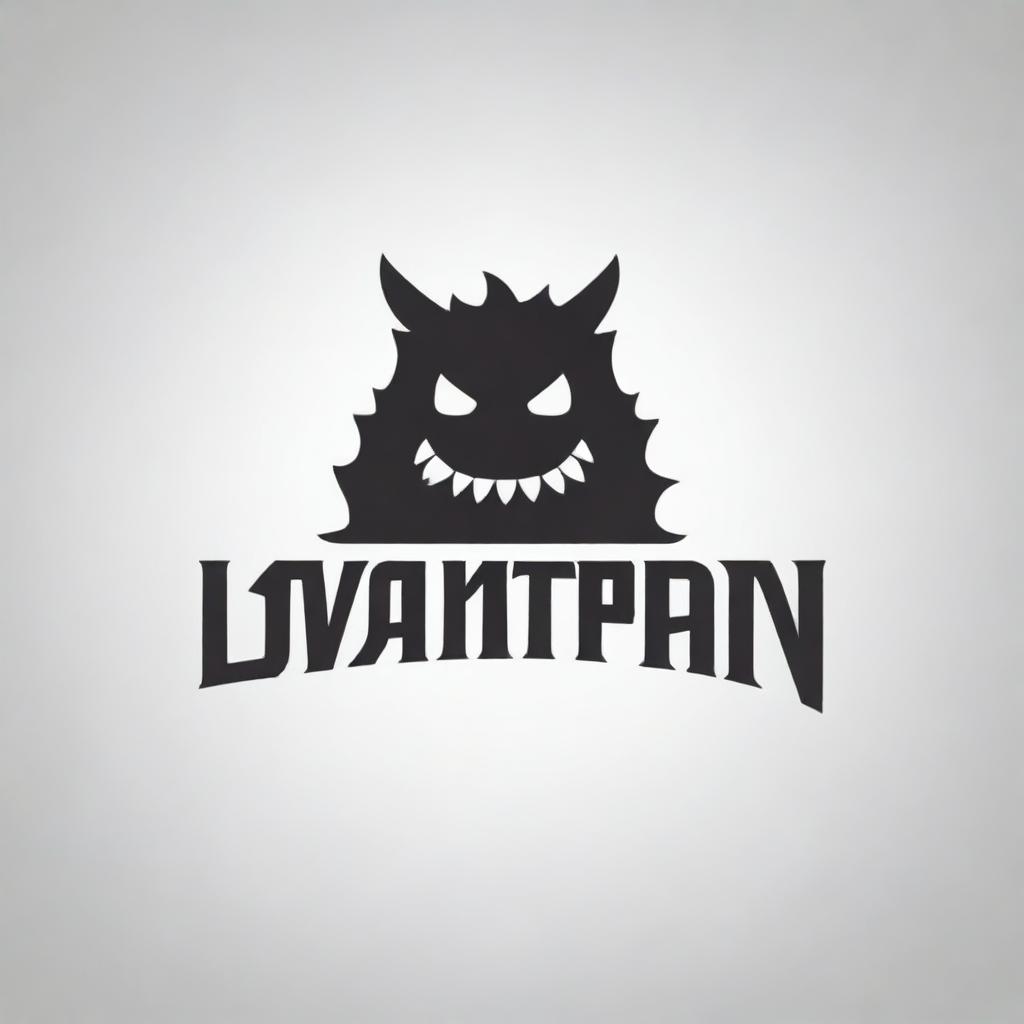 Create a logo featuring the word 'Laviathan' with elements of a monster