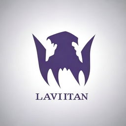 Create a logo featuring the word 'Laviathan' with elements of a monster