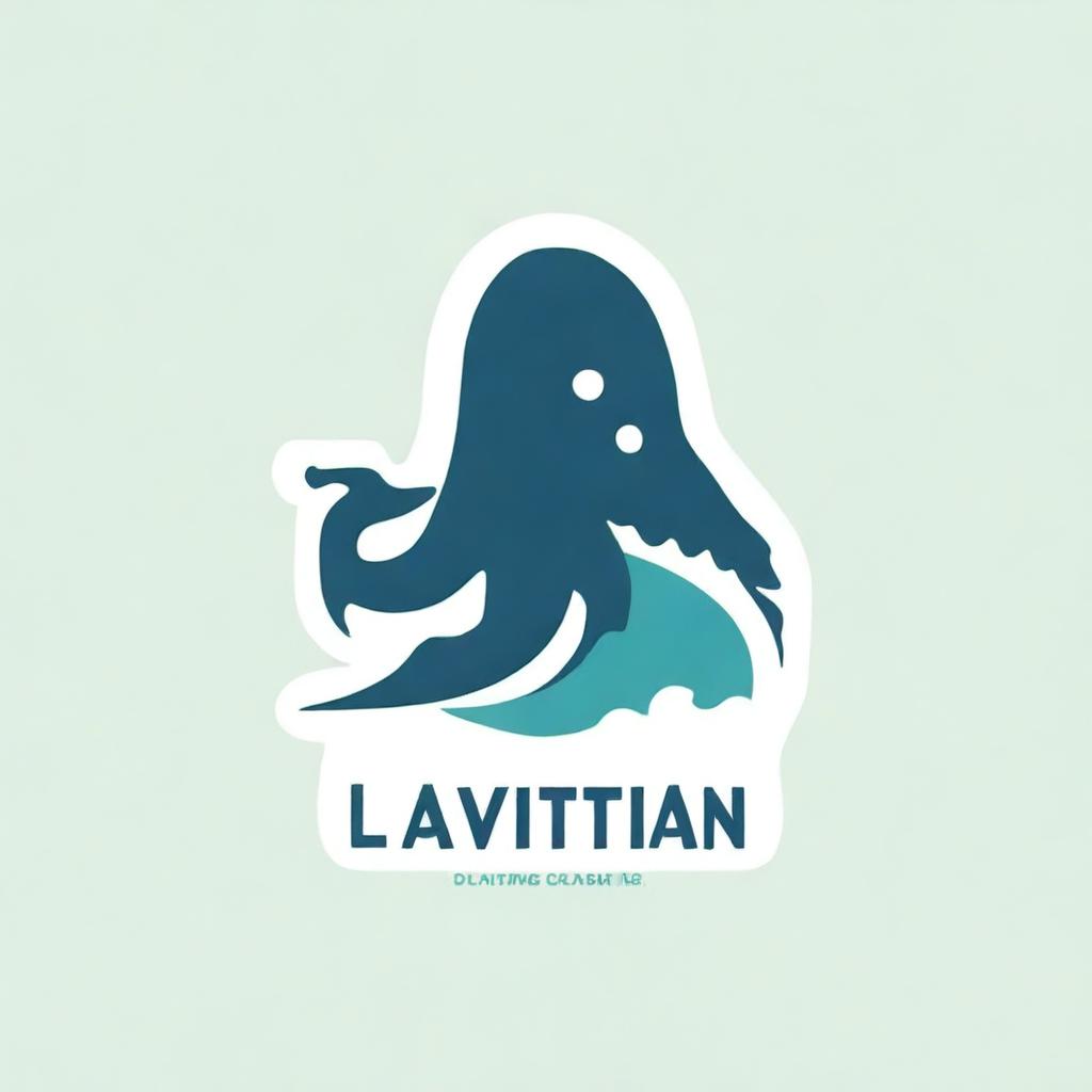 Create a logo featuring the word 'Laviathan' with elements of a sea monster
