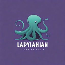 Create a logo featuring the word 'Laviathan' with elements of a sea monster