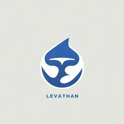 Create a logo featuring the word 'Leviathan' with elements that evoke strength