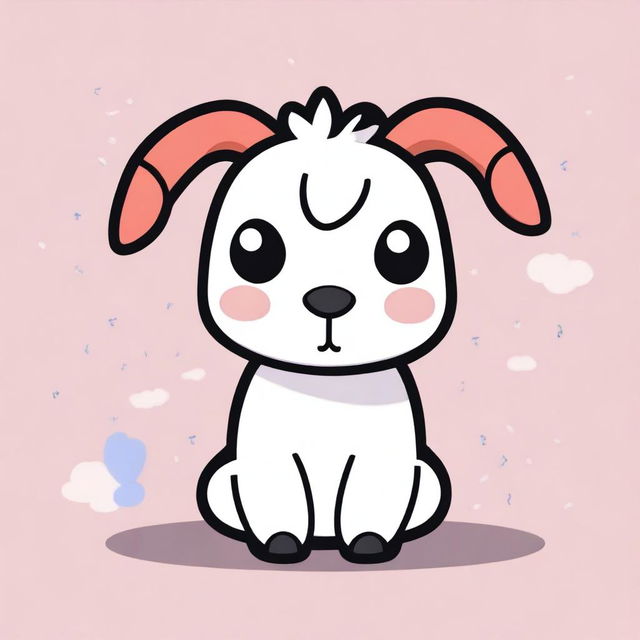 Create an image of a goat in the style of BT21 characters