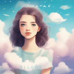 Create a book cover for a novel titled 'Clouds'