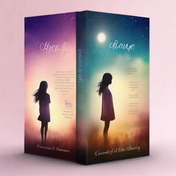 Create a book cover for a novel about a teenage girl searching for the meaning of life