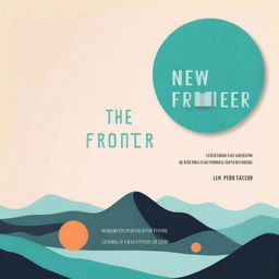 Create a book cover for a non-fiction book titled 'The New Frontier'